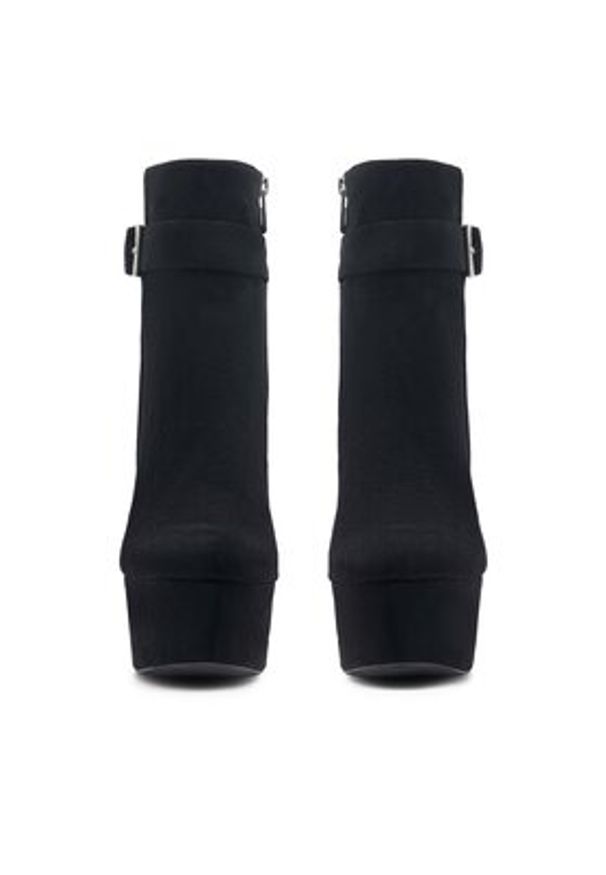 DeeZee Botki KIM LS5988-03 Czarny. Kolor: czarny. Materiał: materiał