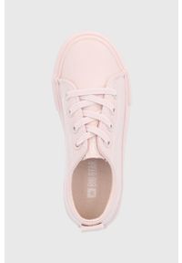 Big-Star - Big Star Tenisówki dziecięce kolor różowy. Nosek buta: okrągły. Zapięcie: sznurówki. Kolor: różowy. Materiał: guma
