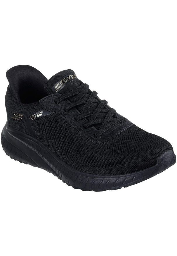 skechers - Adidasy Skechers Bobs Squad Chaos - C, Kobiety. Kolor: czarny. Materiał: tkanina, materiał, syntetyk