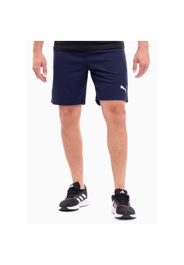 Spodenki piłkarskie męskie Puma teamRISE Short. Kolor: niebieski, wielokolorowy, biały. Materiał: poliester. Sport: piłka nożna