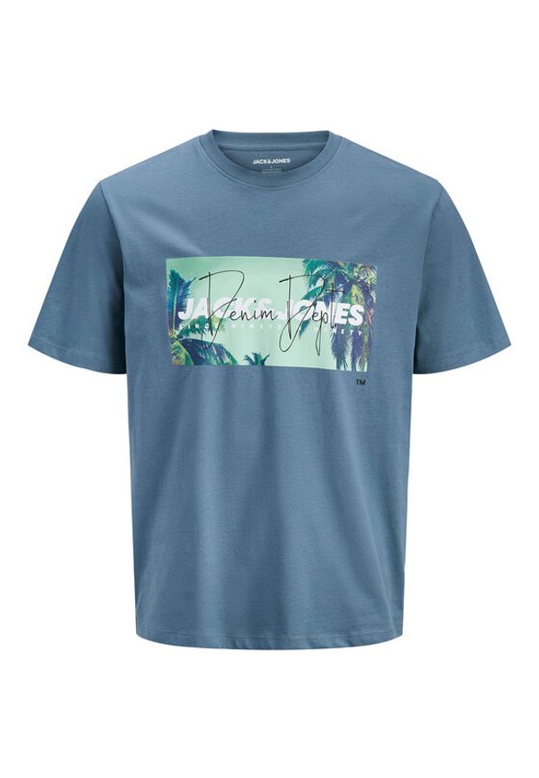 Jack & Jones T-Shirt Indiana Tee 12288112 Granatowy Regular Fit. Kolor: niebieski. Materiał: bawełna