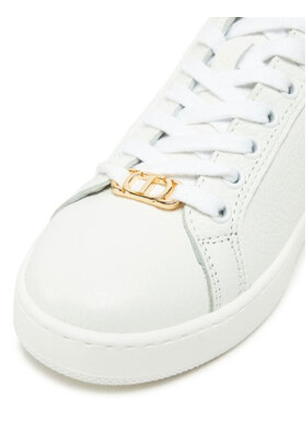 TwinSet - TWINSET Sneakersy 251TCP048 Biały. Kolor: biały. Materiał: skóra
