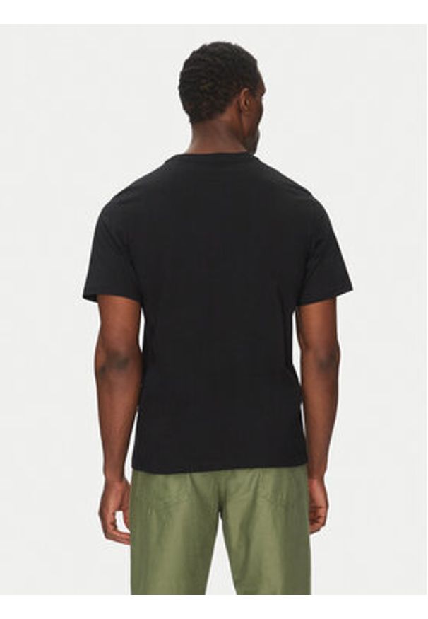 Element T-Shirt ELYKT00168 Czarny Regular Fit. Kolor: czarny. Materiał: bawełna