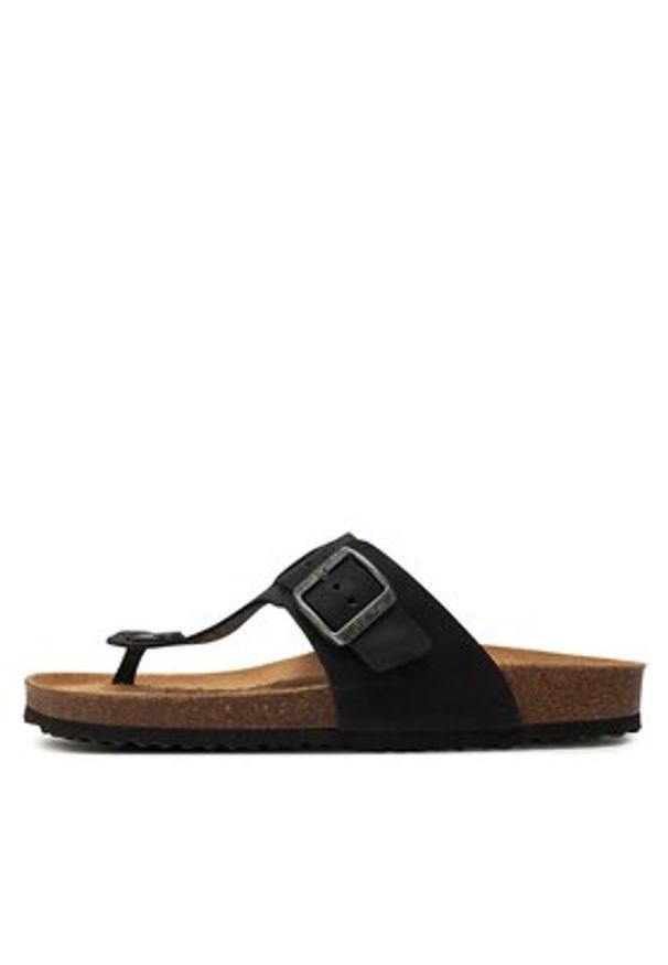 Geox Japonki U Sandal Ghita D U159VD 00032 C9999 Czarny. Kolor: czarny. Materiał: nubuk, skóra