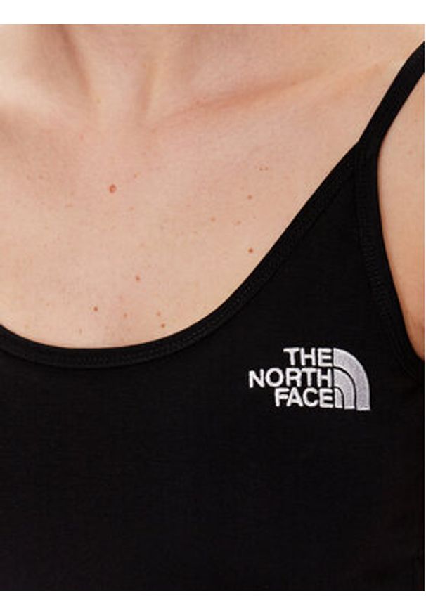 The North Face Top NF0A55AQ Czarny Cropped Fit. Kolor: czarny. Materiał: bawełna