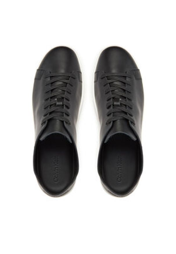 Calvin Klein Sneakersy Low Top Lace Up Unlined Lth HM0HM01885 Czarny. Kolor: czarny. Materiał: skóra