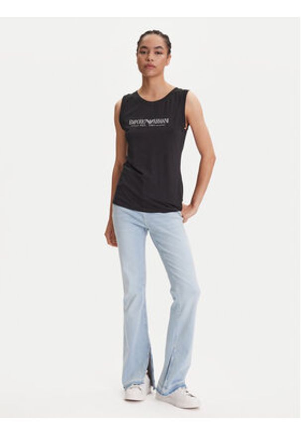 Emporio Armani Underwear Bluzka EW000410 AF10881 UC001 Czarny Regular Fit. Kolor: czarny. Materiał: bawełna