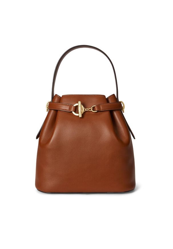 Lauren Ralph Lauren - LAUREN RALPH LAUREN Torebka 431982787002 Brązowy. Kolor: brązowy. Materiał: skórzane