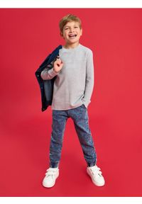 Sinsay - Spodnie jogger z efektem sprania - niebieski. Kolor: niebieski #1