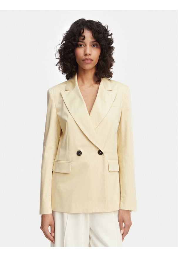 MAX&Co. Marynarka Giraffa 2616041054200 Beżowy Regular Fit. Kolor: beżowy. Materiał: bawełna