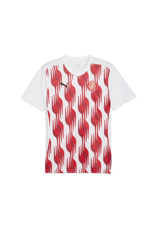 Puma - Męska koszulka przedmeczowa Girona FC PUMA White Red. Kolor: biały, czerwony, wielokolorowy