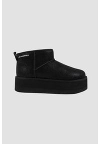 Karl Lagerfeld - KARL LAGERFELD Czarne botki zamszowe THERMO Lo Slip On Boot, Rozmiar 39. Zapięcie: bez zapięcia. Kolor: czarny. Materiał: zamsz #1