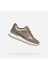 Geox - Buty GEOX D DESYA Szary. Kolor: zielony, wielokolorowy, beżowy. Materiał: syntetyk, tkanina, skóra