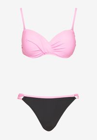 Renee - Jasnoróżowe Bikini Majtki Figi i Biustonosz z Marszczeniem Sepiana. Kolor: różowy #3