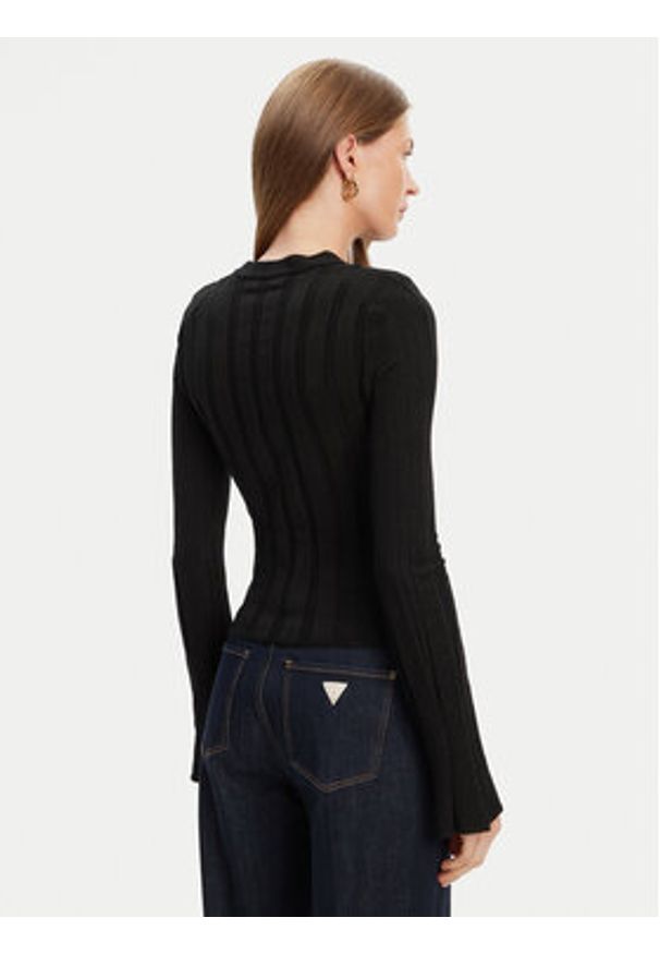 Guess Sweter W5YR13 Z3OT0 Czarny Regular Fit. Kolor: czarny. Materiał: syntetyk