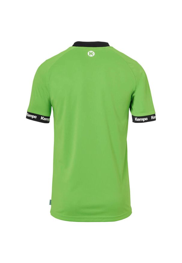 KEMPA - Koszulka dla dzieci Kempa Wave 26. Typ kołnierza: kołnierzyk kontrastowy. Kolor: szary, niebieski, wielokolorowy. Wzór: napisy. Sport: piłka nożna