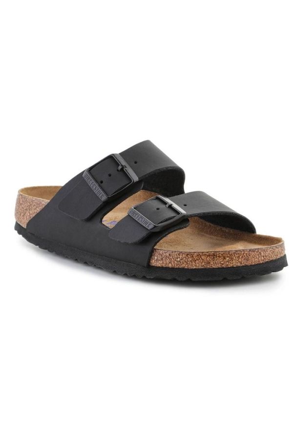 Klapki Birkenstock Arizona Bs W 1013643 czarne. Okazja: na co dzień. Kolor: czarny. Materiał: materiał, mikrofibra. Sezon: lato. Styl: casual, klasyczny