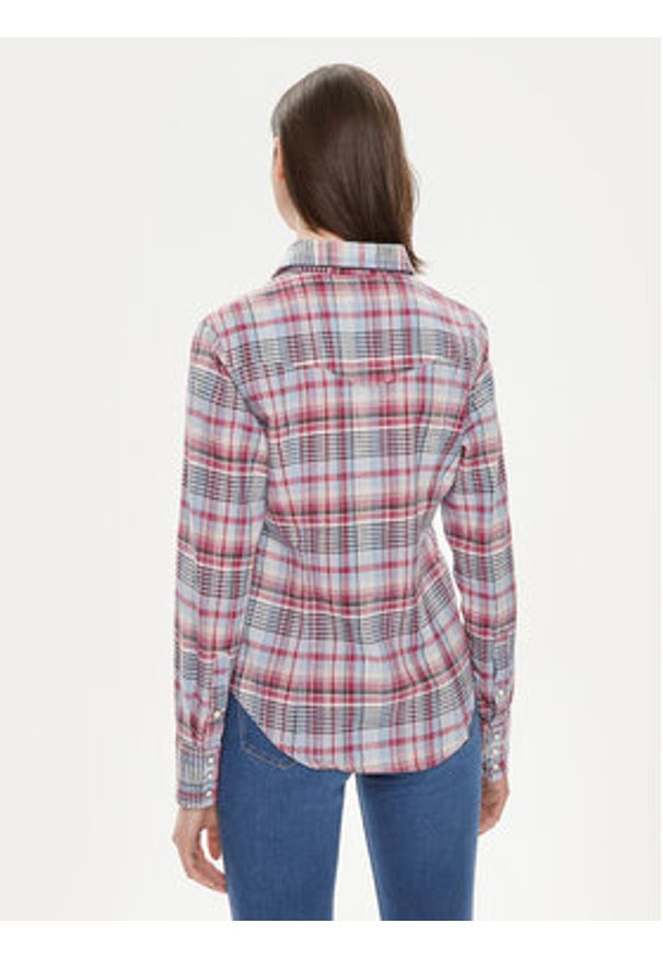Wrangler Koszula Western 112350328 Fioletowy Slim Fit. Kolor: fioletowy. Materiał: bawełna