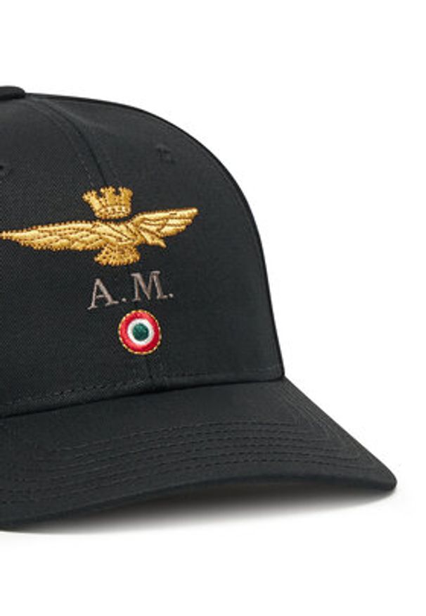 Aeronautica Militare Czapka z daszkiem 252HA1100UCT02848 Czarny. Kolor: czarny. Materiał: bawełna, materiał