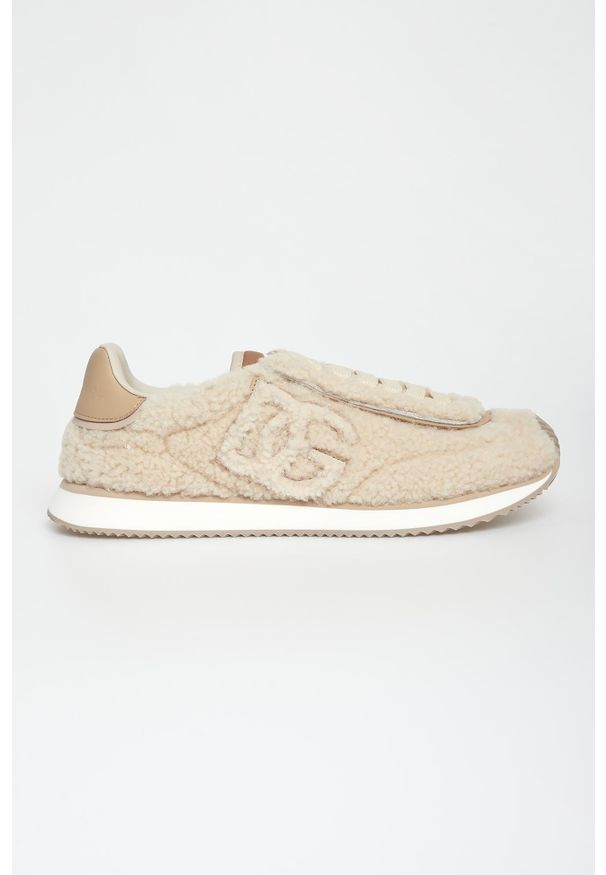 Dolce & Gabbana - Sneakersy damskie z futerkiem DOLCE & GABBANA. Materiał: futro