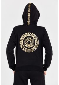Just Cavalli - JUST CAVALLI Czarna damska bluza T-round Gold, Rozmiar S. Kolor: czarny