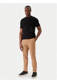 Karl Lagerfeld - KARL LAGERFELD T-Shirt 755035 561235 Czarny Regular Fit. Typ kołnierza: dekolt w karo. Kolor: czarny. Materiał: bawełna #3