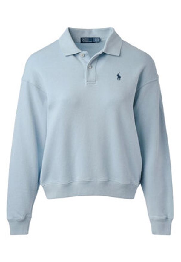 Polo Ralph Lauren Bluza 211965097003 Błękitny Relaxed Fit. Typ kołnierza: polo. Kolor: niebieski. Materiał: bawełna