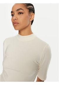 Calvin Klein Bluzka K20K207744 Écru Regular Fit. Materiał: syntetyk