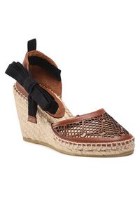 Pinko - PINKO Espadryle Patty Sandalo PE 22 BLKS1 1H211A Y86A Brązowy. Kolor: brązowy. Materiał: skóra #5