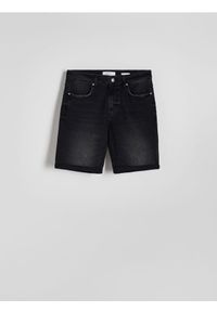 Reserved - Denimowe szorty slim - szary. Kolor: szary. Materiał: denim