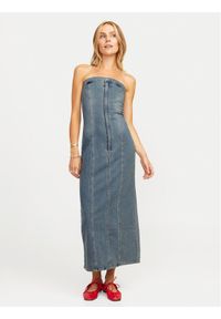 JJXX Sukienka jeansowa Tinga 12260695 Niebieski Slim Fit. Kolor: niebieski. Materiał: syntetyk #1