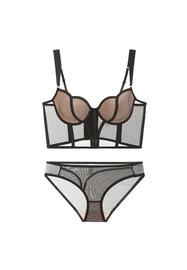 Intica - Gorsetowy komplet damski na wieczór i na co dzień Sietha. Kolor: wielokolorowy. Materiał: materiał