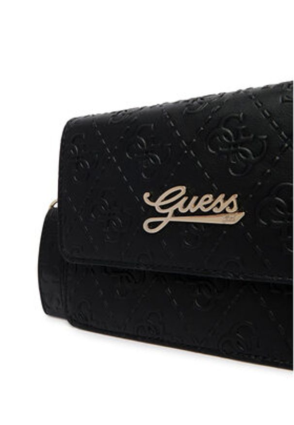 Guess Torebka J6RZ15 WGT10 Czarny. Kolor: czarny. Materiał: skórzane