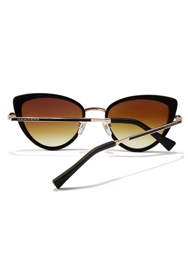 Hawkers - Okulary przeciwsłoneczne FELINE - BROWN. Kolor: brązowy