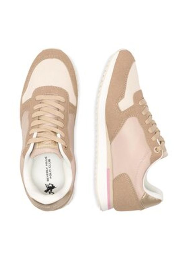 Beverly Hills Polo Club Sneakersy W-VSS24003 Beżowy. Kolor: beżowy. Materiał: materiał