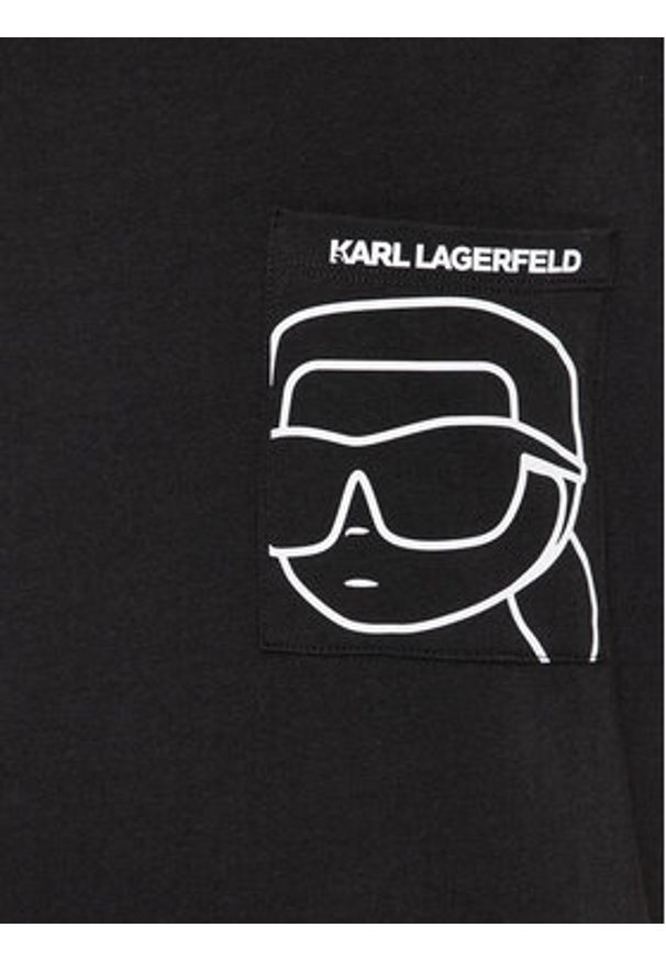 Karl Lagerfeld - KARL LAGERFELD Piżama Ikonik 2.0 Pkt Short Pj Set 230M2106 Czarny Regular Fit. Kolor: czarny. Materiał: bawełna