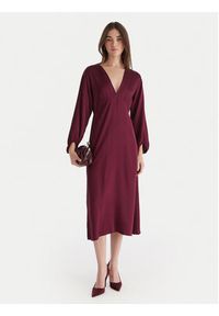 ViCOLO Sukienka koktajlowa TF0250 Bordowy Regular Fit. Kolor: czerwony. Materiał: wiskoza. Styl: wizytowy #3