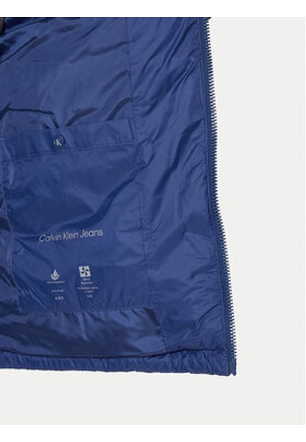 Calvin Klein Jeans Kurtka puchowa LV04RC518G Niebieski Regular Fit. Kolor: niebieski. Materiał: syntetyk
