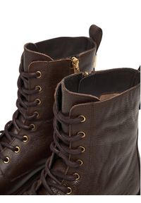 TOMMY HILFIGER - Tommy Hilfiger Trapery Th Plaque Pebble Lace Boot Warm FW0FW08767 Brązowy. Kolor: brązowy. Materiał: skóra #6