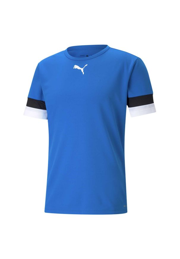 Koszulka męska Puma teamRISE Team. Kolor: wielokolorowy, biały, czarny, niebieski. Materiał: jersey