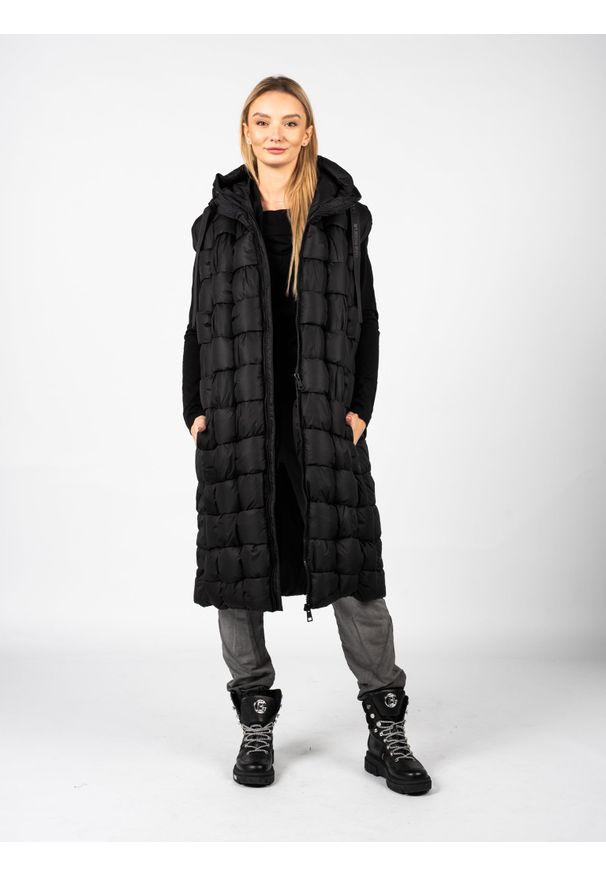 La Haine Inside Us Bezrękawnik "Unisex-LW548" | A23314PLW548 | Mężczyzna | Czarny. Typ kołnierza: kaptur. Kolor: czarny. Materiał: poliamid. Długość rękawa: bez rękawów