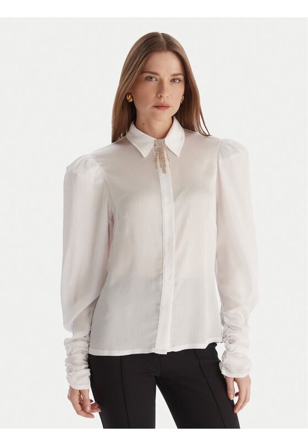 Fracomina Koszula FQ25WT6004W41101 Biały Regular Fit. Kolor: biały. Materiał: syntetyk