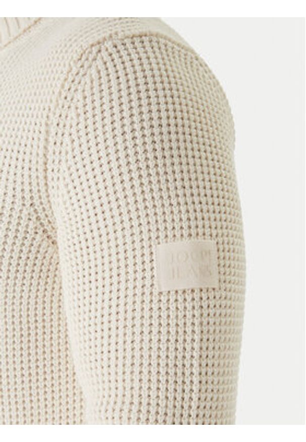 JOOP! Jeans Golf Hollio 30048179 Écru Modern Fit. Typ kołnierza: golf. Materiał: bawełna