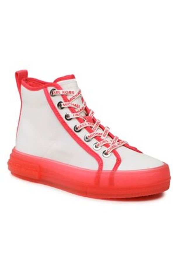 MICHAEL Michael Kors Trampki Evy High Top 43S3EYFE5D Biały. Kolor: biały. Materiał: materiał
