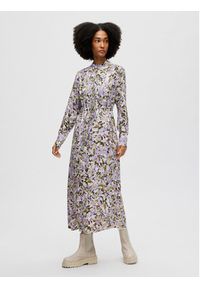 Selected Femme Sukienka koszulowa Katrin 16088077 Kolorowy Regular Fit. Materiał: wiskoza. Wzór: kolorowy. Typ sukienki: koszulowe