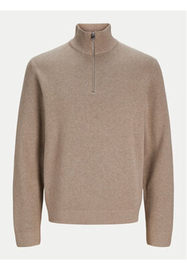 Jack & Jones - Jack&Jones Sweter Milano 12259664 Szary Relaxed Fit. Kolor: szary. Materiał: bawełna