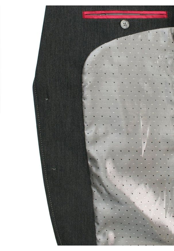 un SARTO - Marynarka Elegancka, Grafitowa, Szara, Klasyczny Krój, 2 Guziki, Jedno Rozcięcie -UN SARTO. Kolor: szary. Materiał: poliester, bawełna, lycra. Styl: elegancki, klasyczny