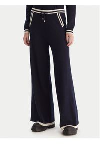 Gaudi Spodnie dzianinowe 521BD23001 Granatowy Wide Leg. Kolor: niebieski. Materiał: syntetyk #1