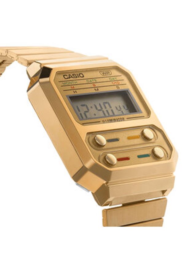 Casio Zegarek Vintage A100WEG-9AEF Złoty. Kolor: złoty. Styl: vintage
