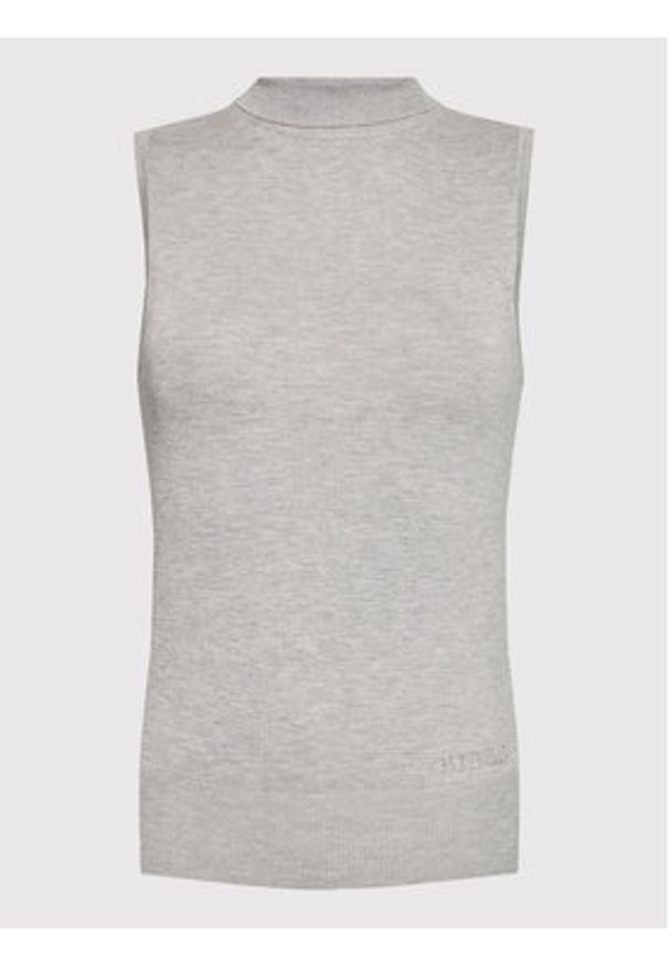 Guess Golf Zelinda W2YR32 Z2V62 Szary Regular Fit. Typ kołnierza: golf. Kolor: szary. Materiał: wiskoza